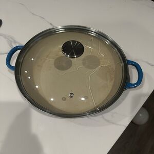 Le Creuset Blue Cookware with Glass Lid